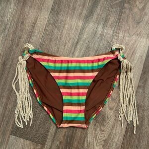 Vix Multicolor Striped Bikini Bottom